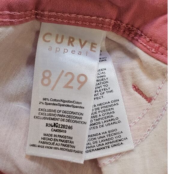 CURVE appeal Pink Women's Capris Size 8/29 Bermuda Pants - Picture 5 of 5